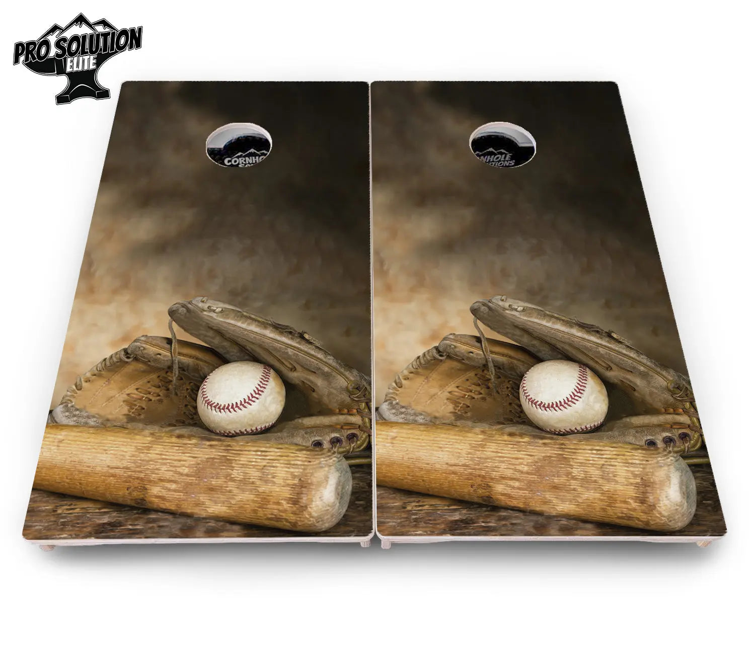 Worn Baseball & Glove Cornhole Boards - Pro Solution Elite Series by Cornhole Solutions, custom cornhole board detail photo 10