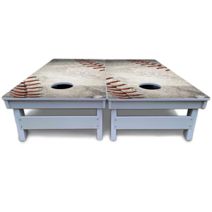 Worn Baseball & Glove Design Cornhole Boards - All Weather Series by Cornhole Solutions, Southern home decor detail photo 5