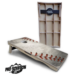 Worn Baseball Cornhole Boards - Pro Solution Lite Series by Cornhole Solutions, custom cornhole board detail photo 2