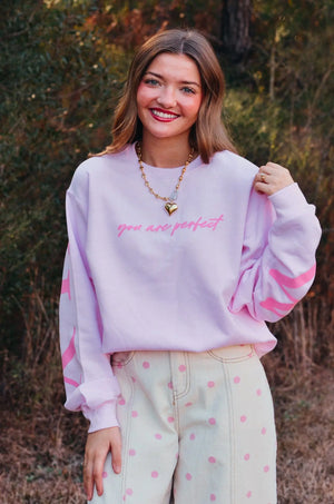 Worthy Light Pink Sweatshirt by Southern Bliss Company, Southern lifestyle apparel detail photo 11