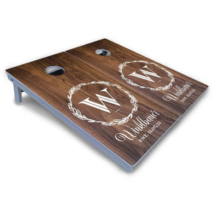 Wreath Cornhole Boards - All Weather Series by Cornhole Solutions, custom cornhole board detail photo 3