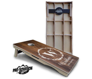 Wreath Cornhole Boards - Pro Solution Lite Series by Cornhole Solutions, custom cornhole board main product photo