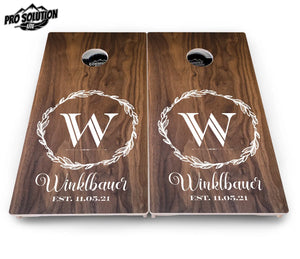 Wreath Cornhole Boards - Pro Solution Lite Series by Cornhole Solutions, custom cornhole board detail photo 4
