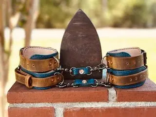 Wrist & Ankle restraints by Kw Leatherworks, handmade leather goods main product photo