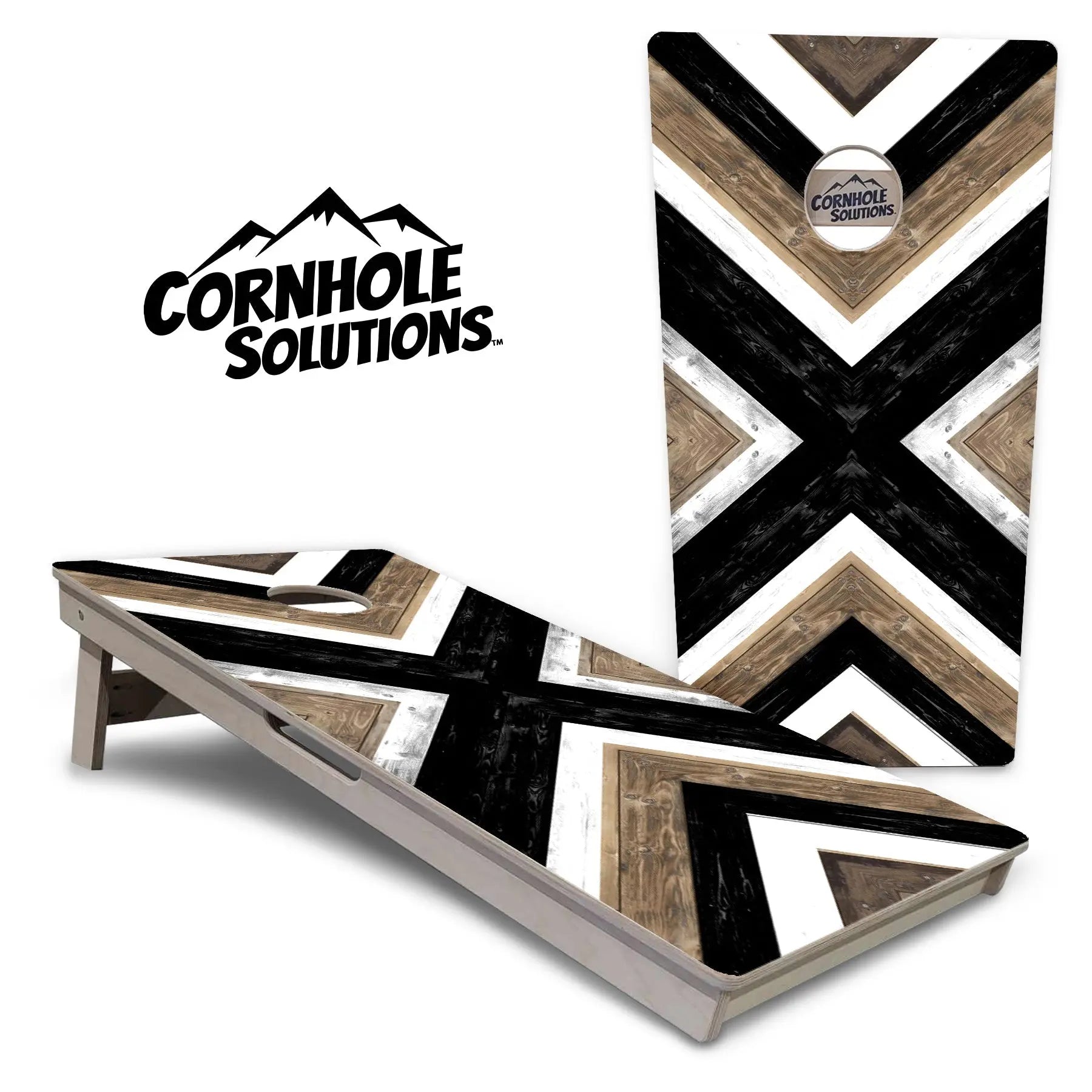 X Pattern Cornhole Boards - Professional Tournament Series by Cornhole Solutions, custom cornhole board main product photo