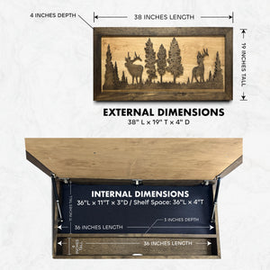 Deer and Elk Gun Concealment Furniture - Handcrafted Wooden Gun Cabinets - Gun Shelf Hidden Storage for Rifles, Shotguns, & Handguns - Quick Access Hi by Bellewood Designs