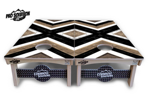 X Pattern Cornhole Boards - Pro Solution Lite Series by Cornhole Solutions, custom cornhole board detail photo 3