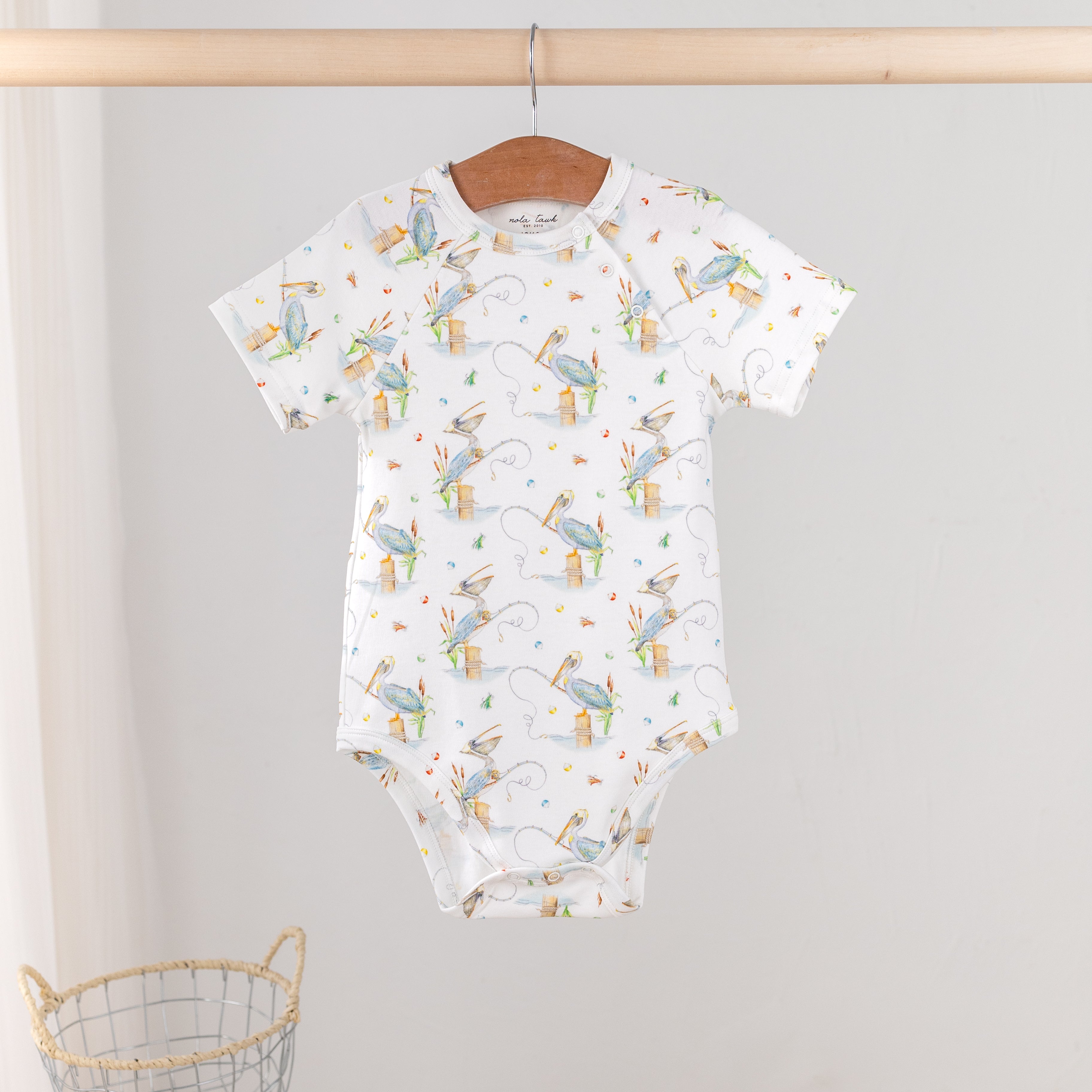 Pelican Bay Organic Cotton Onesie by Nola Tawk, Southern lifestyle apparel main product photo