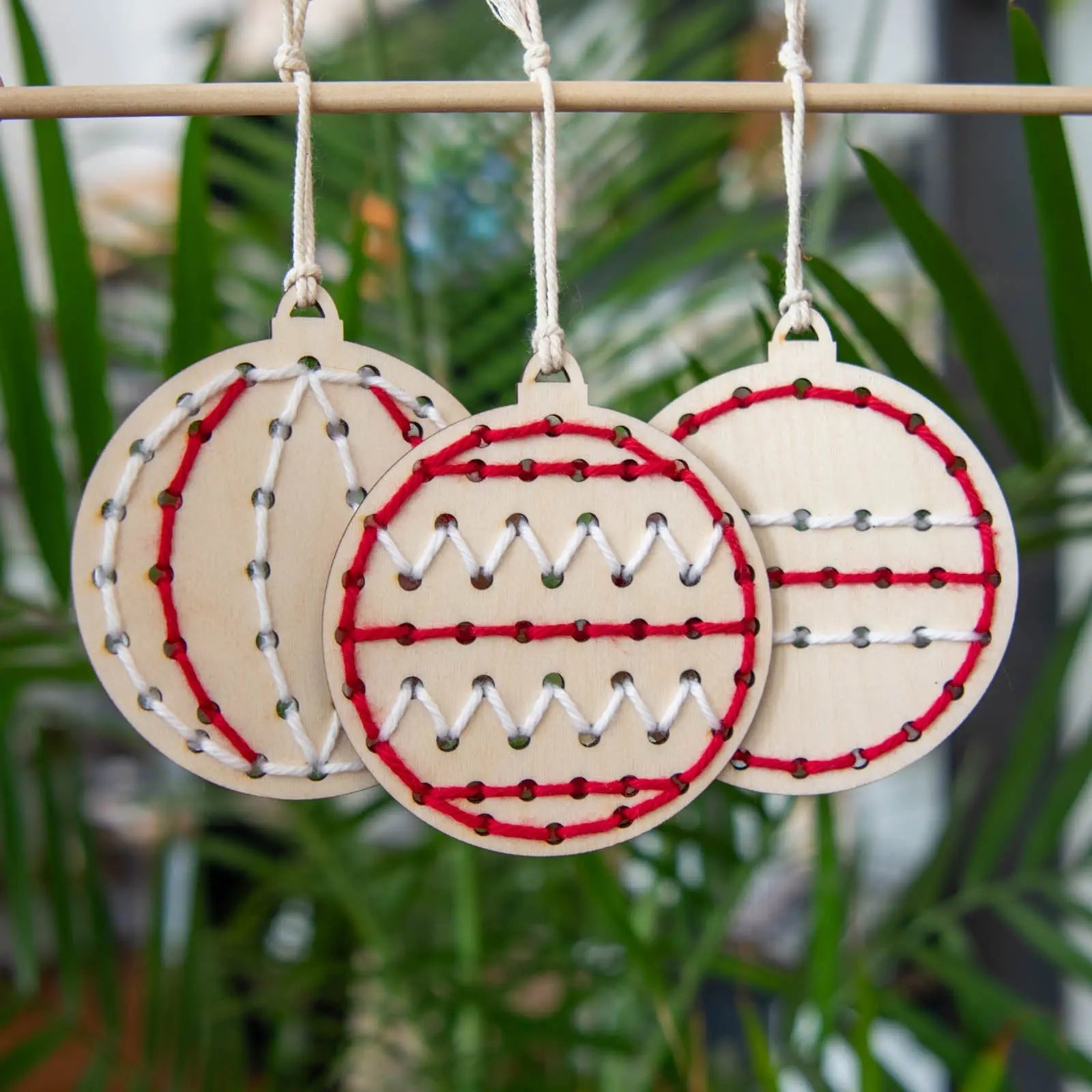 Yarn Christmas Ornament Embroidery Kit by Still Magnolia, Southern home decor main product photo