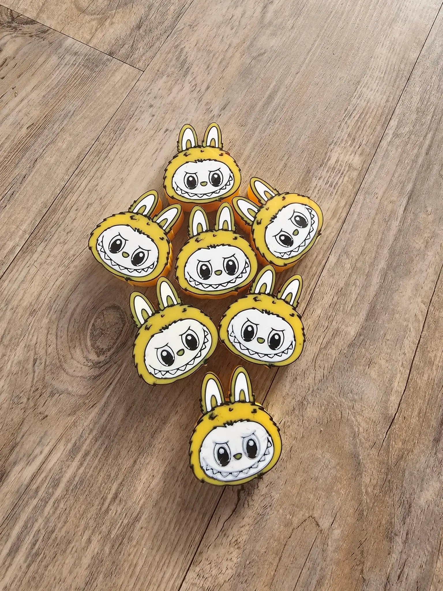 Yellow Labubu Monster Straw Topper – 3D Printed by The Tween Space, paper gift detail photo 2