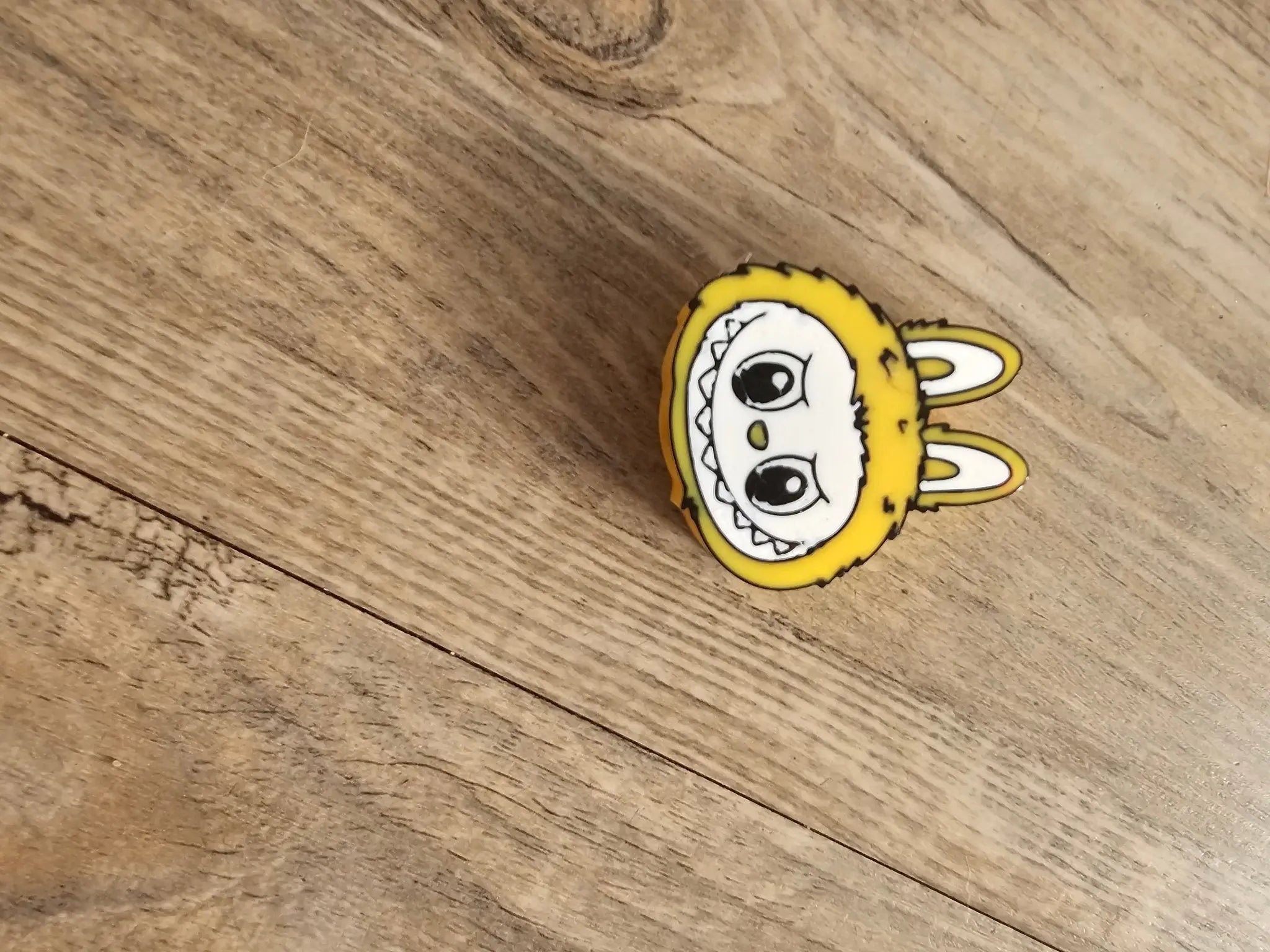 Yellow Labubu Monster Straw Topper – 3D Printed by The Tween Space, paper gift detail photo 3
