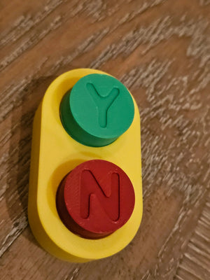 Yes/No Clicker Fidget Toy – Bluey-Inspired Interactive Decision Maker | ADHD & Autism Friendly by The Tween Space, 3D printed gift detail photo 4