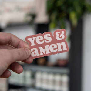 Yes & Amen - Sticker by Still Magnolia, vinyl decal detail photo 2