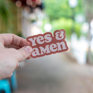 Yes & Amen - Sticker by Still Magnolia, vinyl decal main product photo