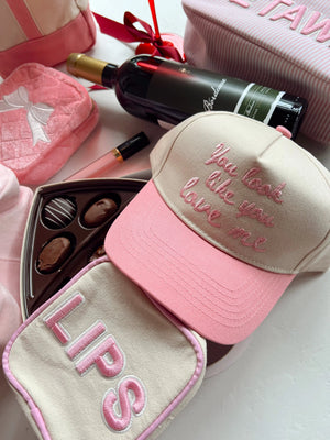 You Look Like You Love Me - Pink Vintage Trucker Hat by KenzKustomz, Southern lifestyle apparel detail photo 3