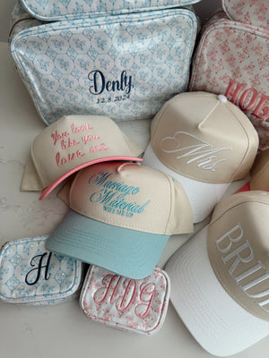 You Look Like You Love Me - Pink Vintage Trucker Hat by KenzKustomz, Southern lifestyle apparel detail photo 6