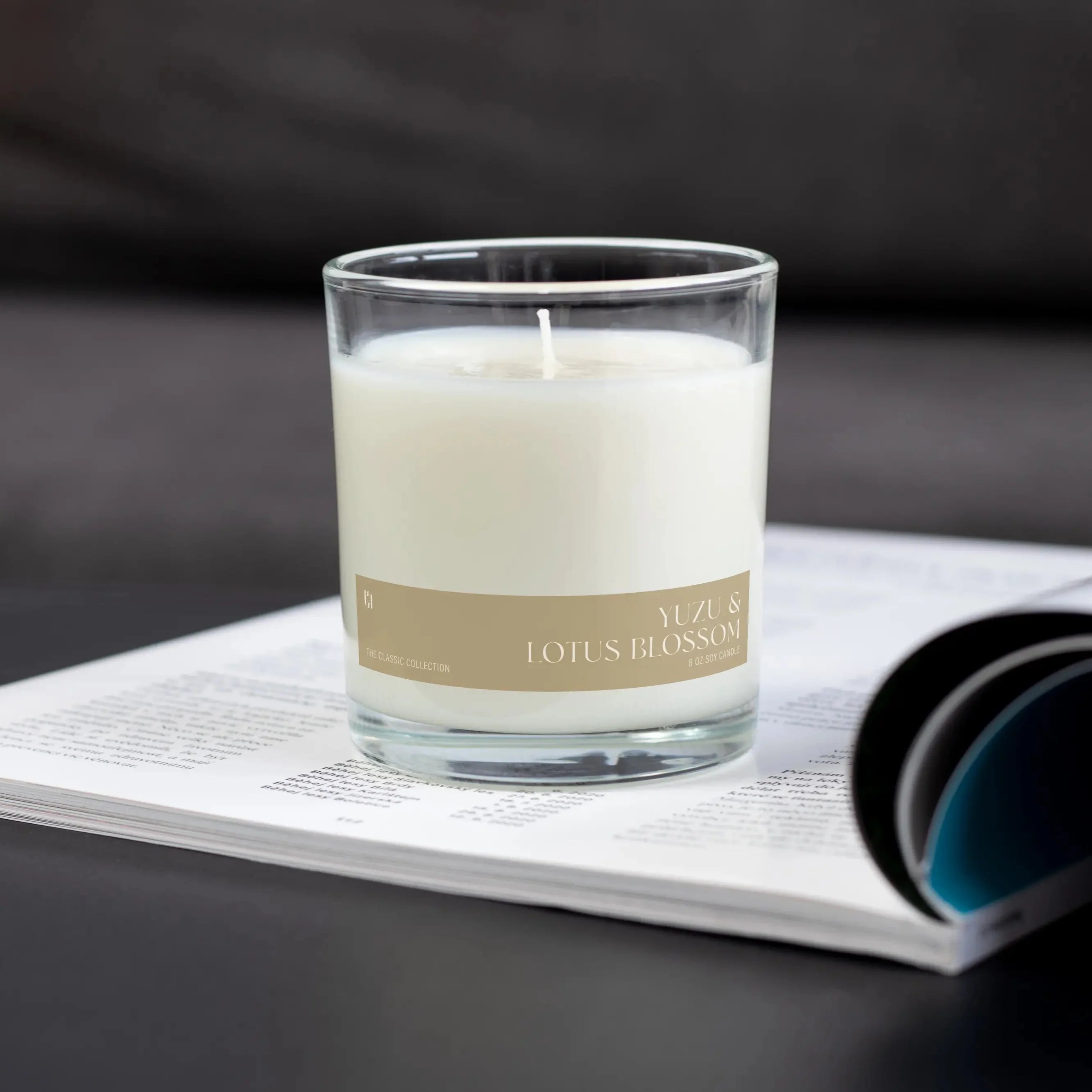 Yuzu & Lotus Blossom Soy Candle by Pretty Honest Candles