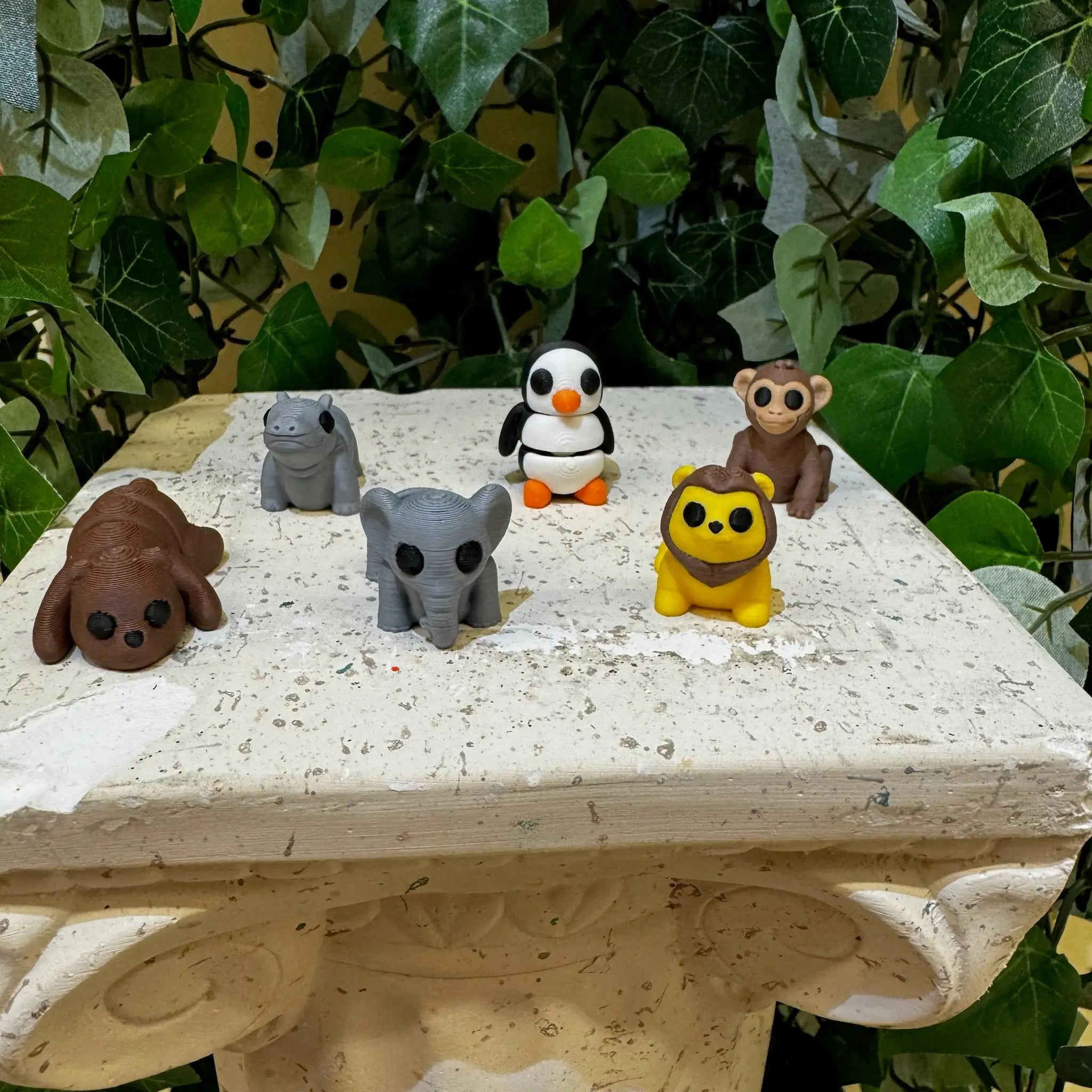 Zoo Animal Part 1 Mini Fidget Toy Bundle | 3D Printed Animal Toys by Mushroom Lady Co, paper gift detail photo 2