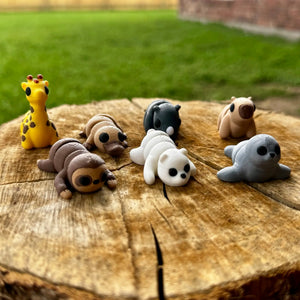 Zoo Animal Part 2 Mini Fidget Toy Bundle | 3D Printed Animal Toys by Mushroom Lady Co, paper gift detail photo 3