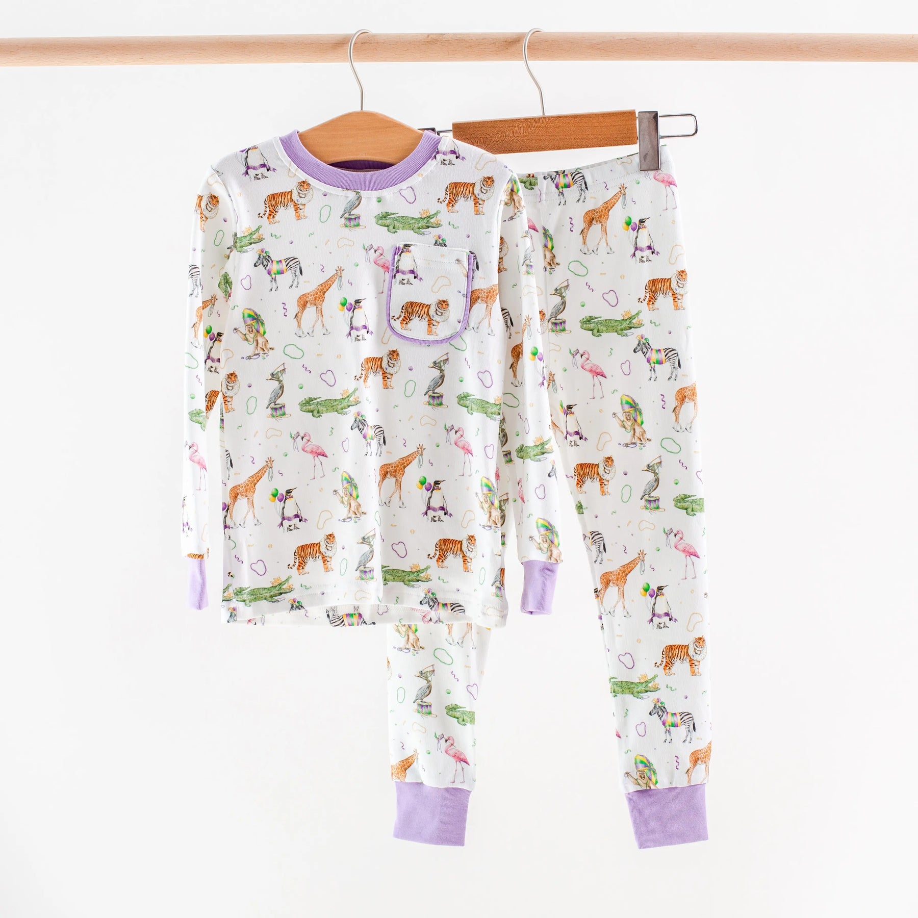 Zoo Krewe Organic Cotton Kids Pajamas by Nola Tawk, Southern food gift main product photo