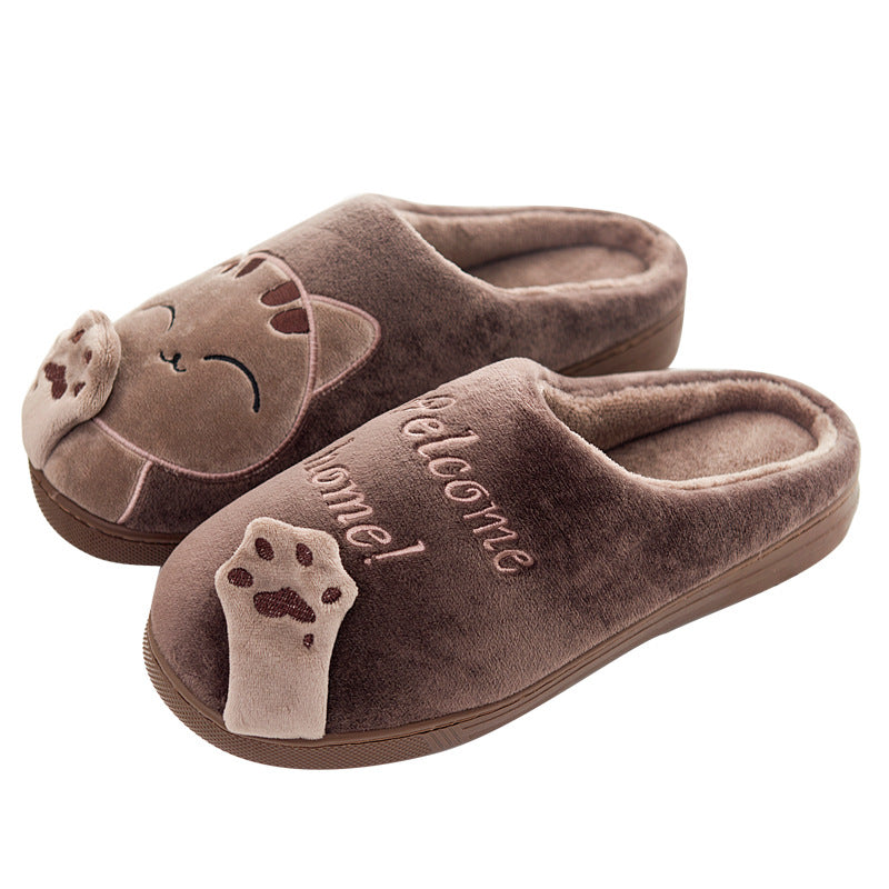 Cute Plush Cat Slippers for Winter Home Wear by The Mississippi Mermaid Mercantile - view 10
