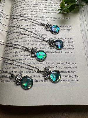 Abalone Shell Cherub Necklace Adjustable by Copper Ashes