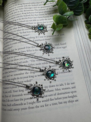 Abalone Shell Sun Necklace Adjustable by Copper Ashes