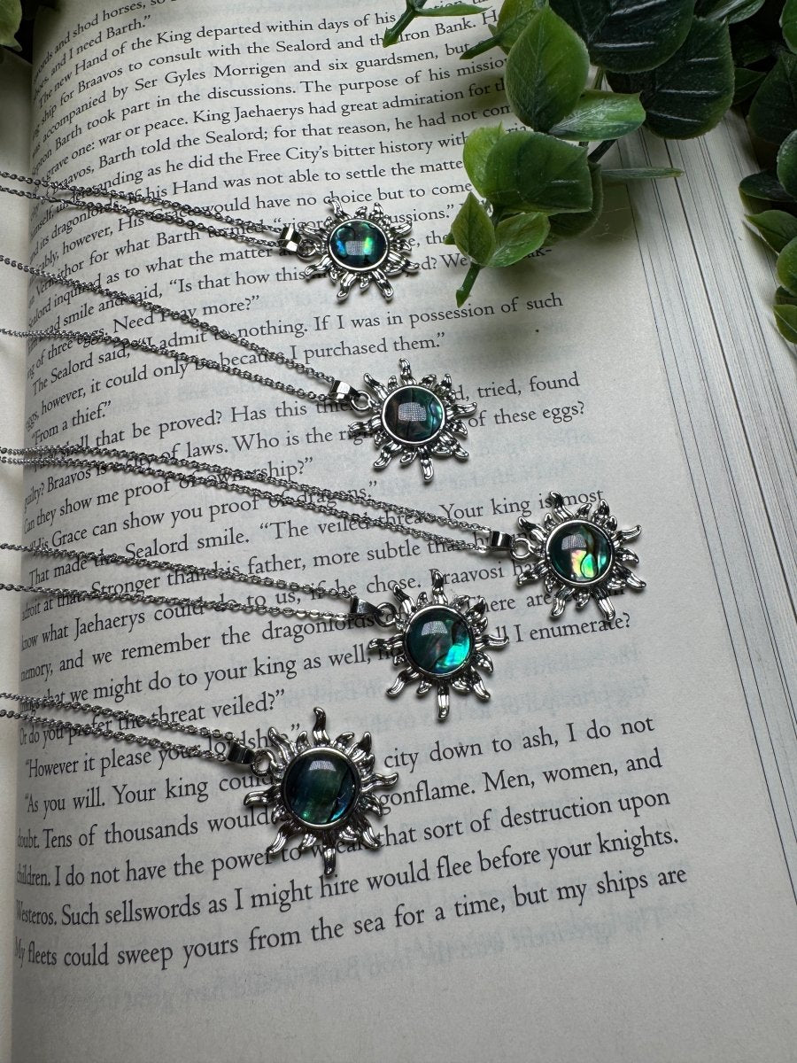 Abalone Shell Sun Necklace Adjustable by Copper Ashes