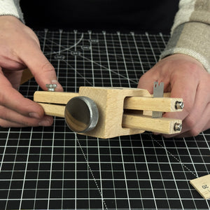 Adjustable Leather Strap & Belt Cutter detail view by Sharky Forged Steel Tools