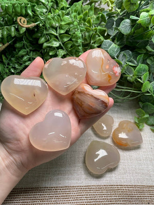 Agate Heart (some with flower inclusions) by Copper Ashes