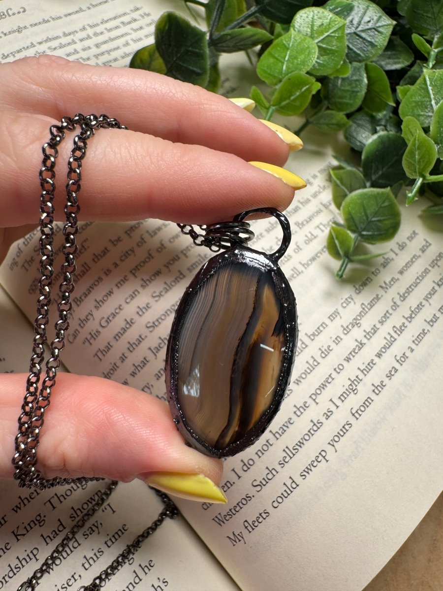 Agate Necklace by Copper Ashes