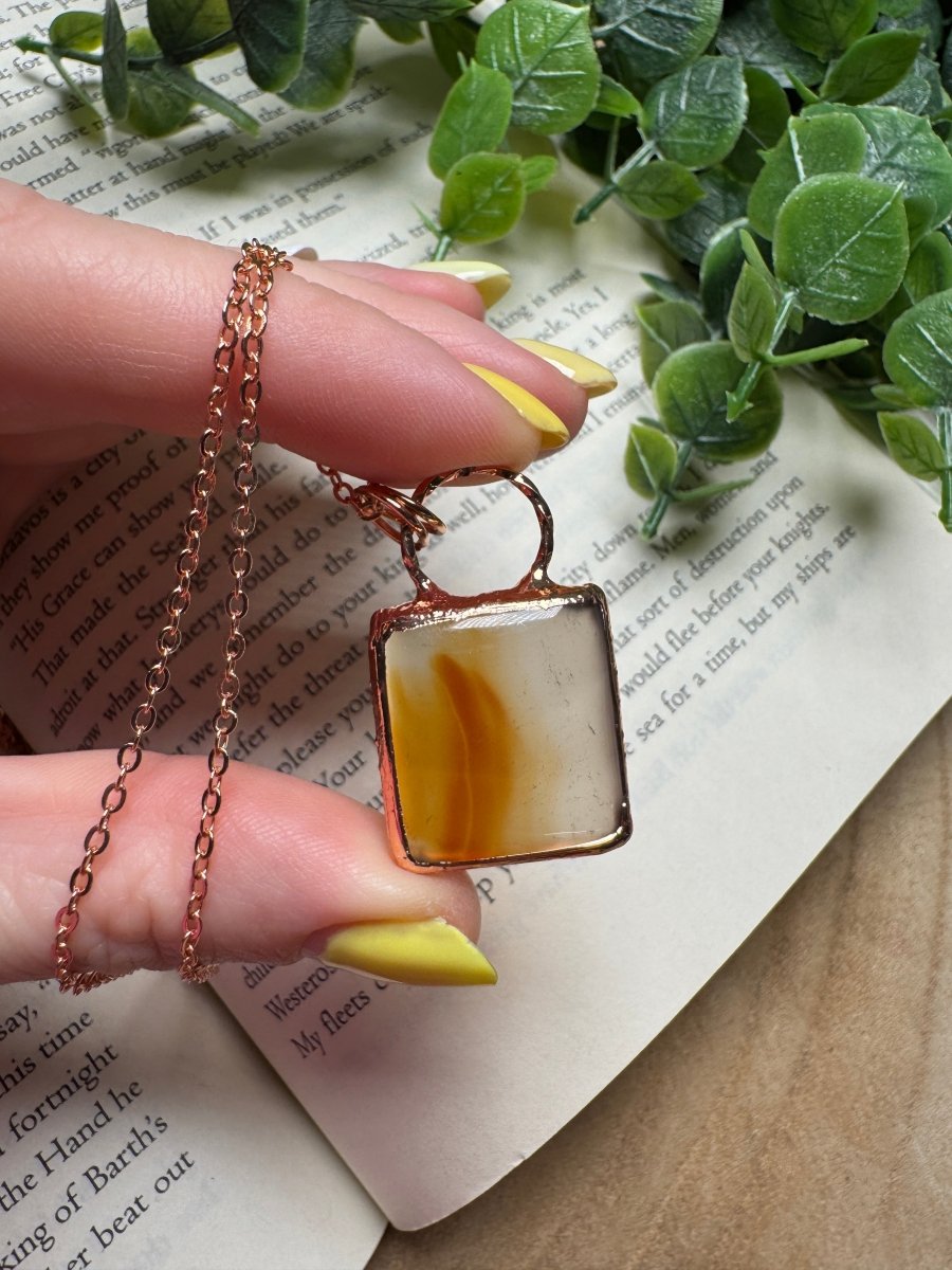 Agate Necklace by Copper Ashes