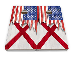 State Flags Alabama to Georgia Cornhole Boards - Professional Tournament Series