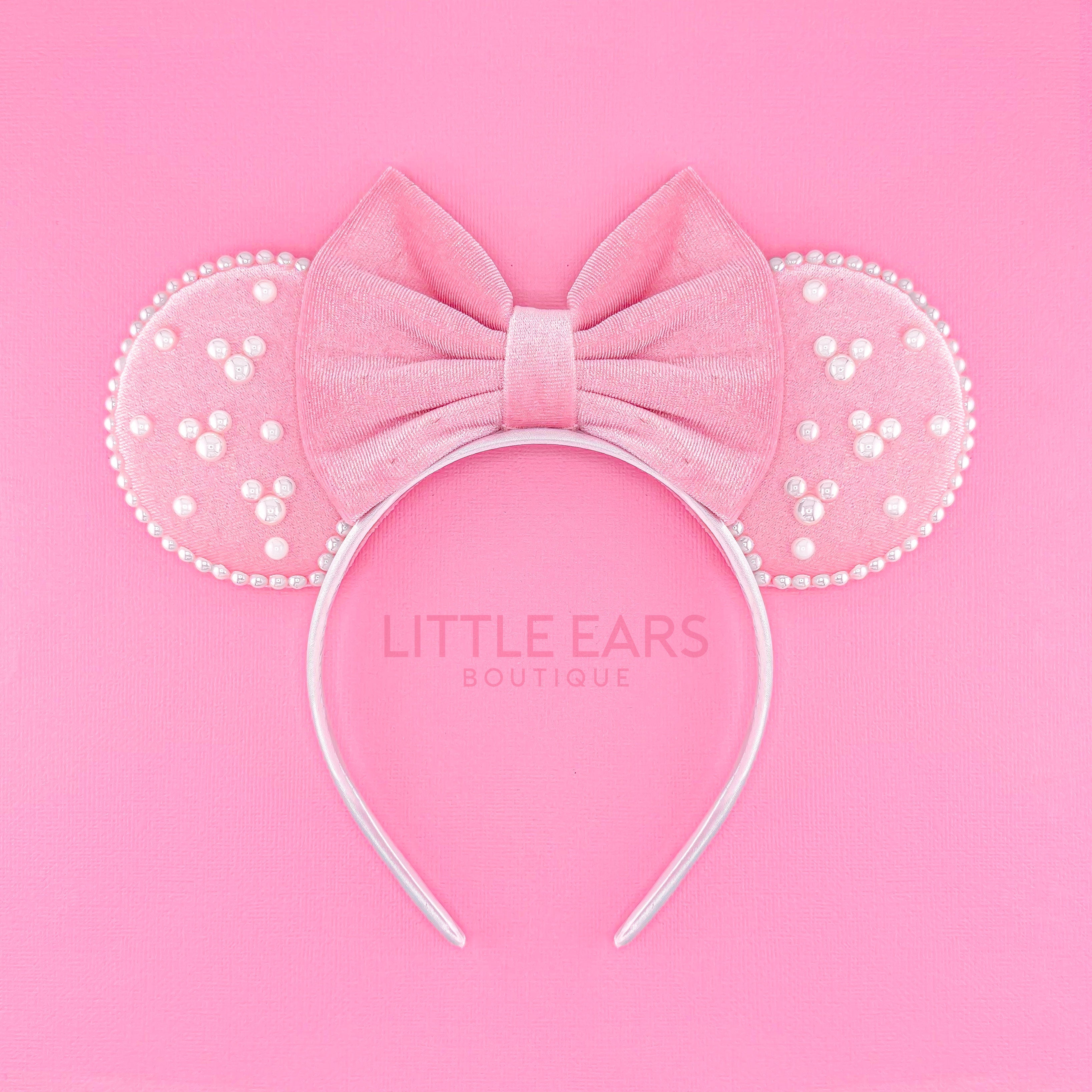 All Pink Pearls Ears by Little Ears Boutique, handmade jewelry main product photo