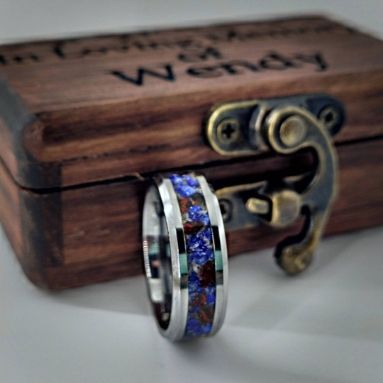 The Celebration of Life Memorial Ring by Cotton Street Art Company, handmade jewelry detail photo 4