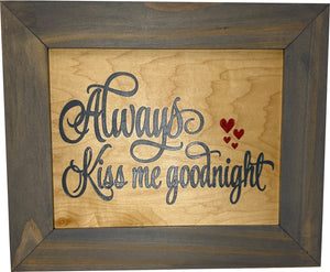 Always Kiss Me Goodnight Hidden Gun Cabinet Wall Decor Concealed Furniture Concealment Shelf