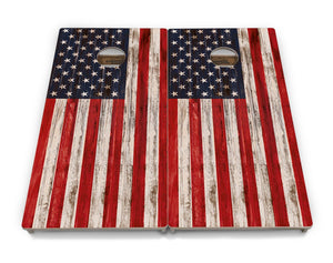 Antique Flag Cornhole Boards - Tournament Series