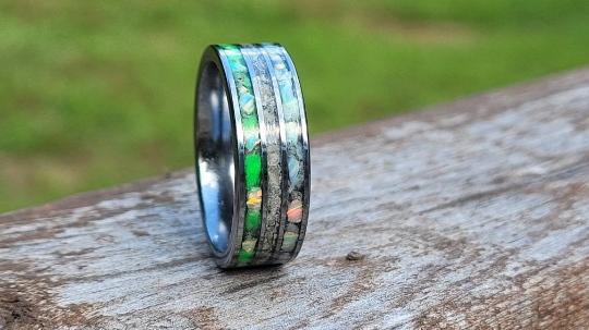 The "Any Meaningful Color" Memorial Ring by Cotton Street Art Company, handmade jewelry detail photo 9