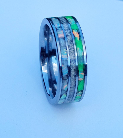 The "Any Meaningful Color" Memorial Ring by Cotton Street Art Company, handmade jewelry detail photo 10