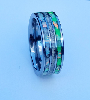 The "Any Meaningful Color" Memorial Ring by Cotton Street Art Company, handmade jewelry detail photo 10