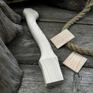 Ash Wood Axe Handle with Red Oak Wedges, 33 cm (12.99 inches) by Sharky Forged Steel Tools