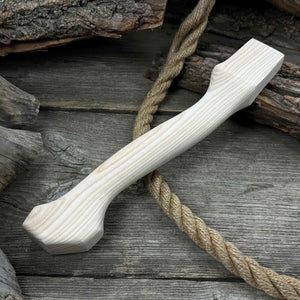 Ash Wood Axe Handle with Red Oak Wedges, 33 cm (12.99 inches) detail view by Sharky Forged Steel Tools