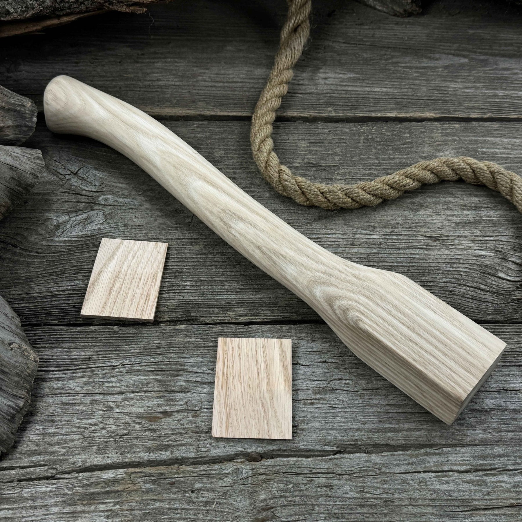 Ash Wood Axe Handle with Red Oak Wedges, 41.5 cm (16.3 in) by Sharky Forged Steel Tools