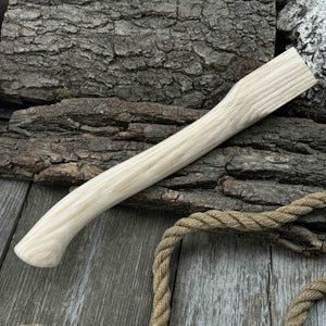 Ash Wood Axe Handle with Red Oak Wedges, 41.5 cm (16.3 in) detail view by Sharky Forged Steel Tools