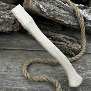 Ash Wood Axe Handle with Red Oak Wedges, 42 cm (16.54 in) detail view by Sharky Forged Steel Tools