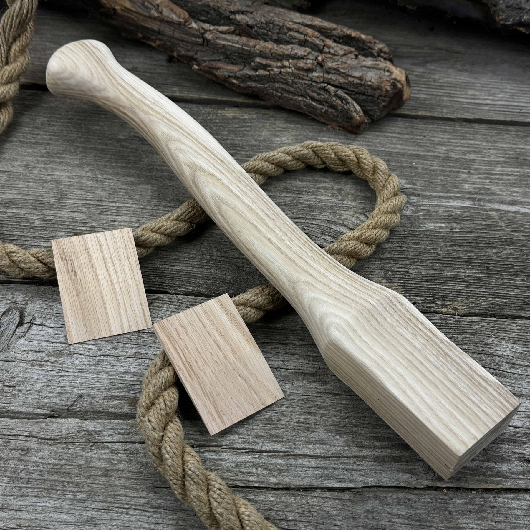 Ash Wood Axe Handle with Red Oak Wedges, 42 cm (16.54 in) by Sharky Forged Steel Tools