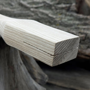 Ash Wood Axe Handle with Red Oak Wedges, 42 cm (16.54 in) detail view by Sharky Forged Steel Tools