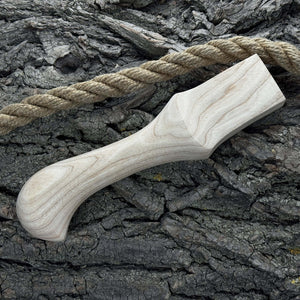 Ash Wood Handle for Adze or Axe, 23 cm (9.06 inches) with Red Oak Wedges detail view by Sharky Forged Steel Tools