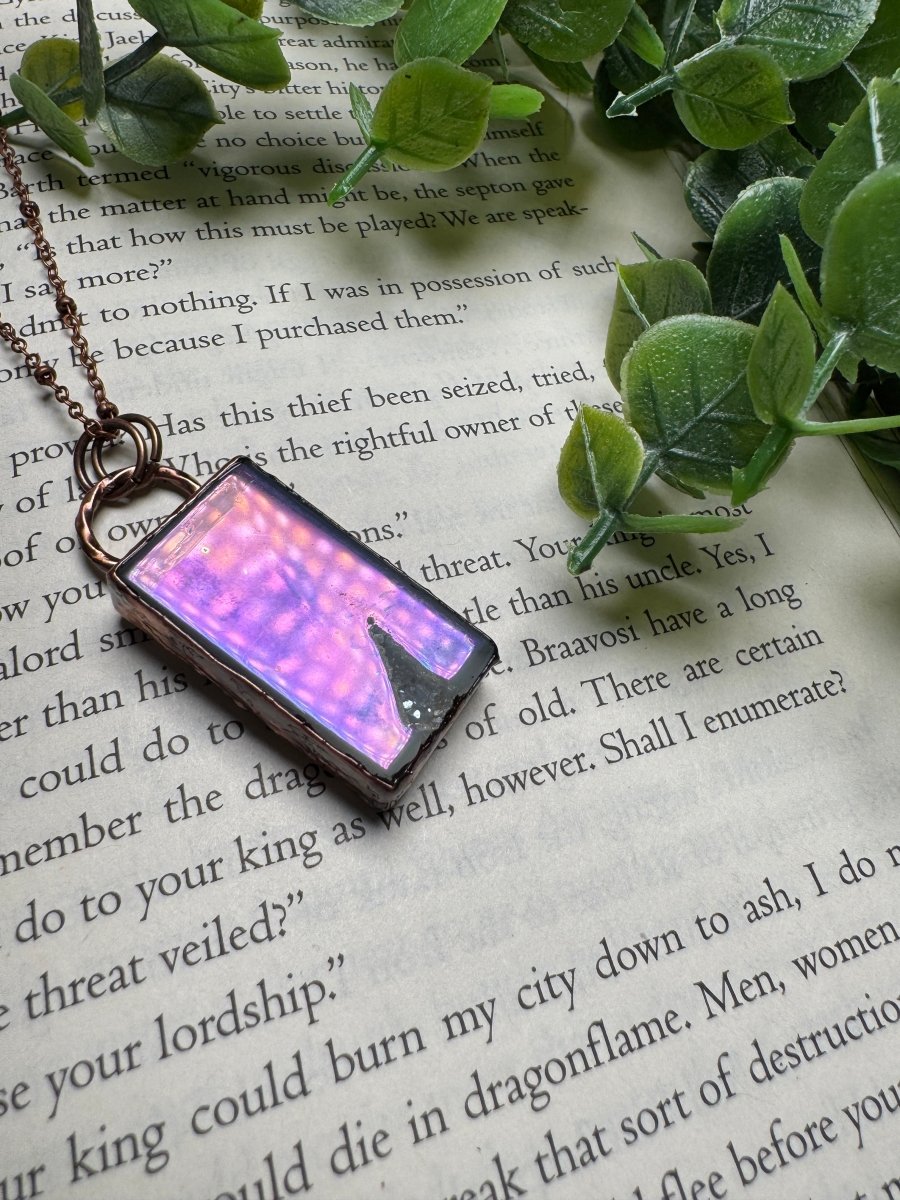 Aura Druzy Agate Necklace detail view by Copper Ashes