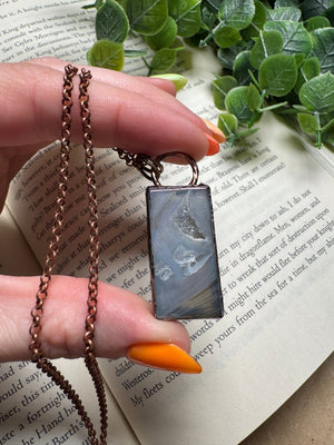 Aura Druzy Agate Necklace by Copper Ashes